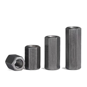 Vis Hengsheng, écrous hexagonaux longs M4 M5 M6 M8 M10 M12, métriques, grade A, niveau 4.8, acier au carbone Q235, connecteurs - Product Image 1