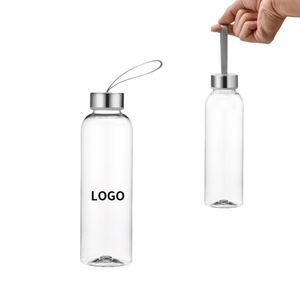 Botella de Agua Transparente Redonda de Plástico Personalizada con Logotipo Impreso, de Lujo, para Negocios - Product Image 3