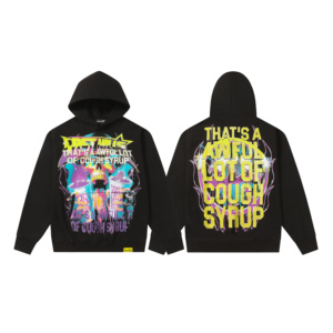 <b>Top</b> Quality Heavyweight THAT'S A AWFUL LOT OF COUGH SYRUP 100% Cotton Pullover Hoodies Sweatshirts Custom Hoodies for Men - Product Image 5