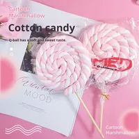 Vente en gros de bonbons moelleux pour enfants de 35 g, grande rouleau de guimauves en forme de fleur, bouquet de sucettes créatif, décoration, cadeau, fruité, halal