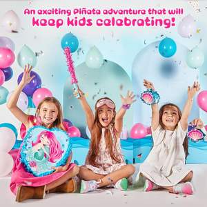 Kit de fête d'anniversaire sur le thème de la sirène, jeu de <span class=keywords><strong>pinata</strong></span>, décorations de <span class=keywords><strong>princesse</strong></span> des mers, idée pour les petites filles, enfants, <span class=keywords><strong>pinata</strong></span>, kit sur le thème de l'océan - Product Image 6