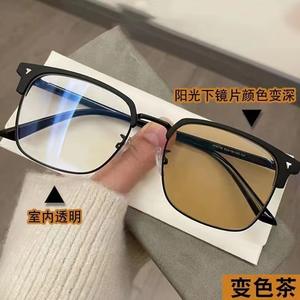 Nouvelles lunettes demi-cerclées pour hommes, monture anti-lumière bleue, verres en résine, monture plastique et métal, taille moyenne 8023, origine Taizhou - Product Image 4