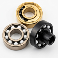 Roulements en céramique Premium 608 2RS, axe intégral en titane doré 420 SS, ZrO2 Si3N4, pour skateboard et longboard