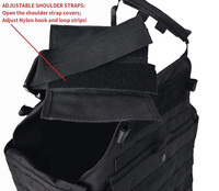 Gilet tactique de sécurité unisexe personnalisé en polyester avec cadre externe pour moto / Porte-plaques