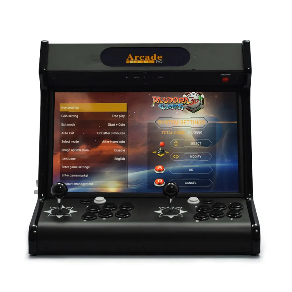 Konsol Game Arcade Baru 2 Pemain 3D 8000 In 1 Tombol Joystick Konsol Game VGA Usb Joystick