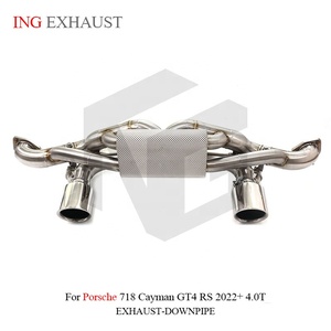 Sistema de Escape Valvetronic de Acero Inoxidable ING para Porsche 718 Cayman GT4 RS <span class=keywords><strong>2022</strong></span>+ 4.0T con Puntas de Escape con Protección Térmica y Control Remoto - Product Image 6