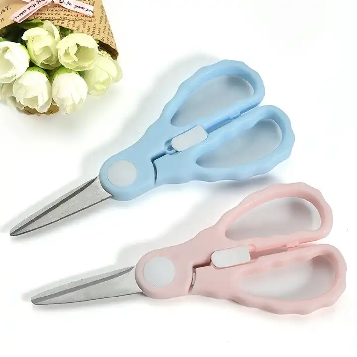 High Quality PP Handle 3cr13 Steel Blade Baby Food Cutting Scissors With  Protective Cover Baby Food Scissors - Buy High Quality PP Handle 3cr13  Steel Blade Baby Food Cutting Scissors With Protective