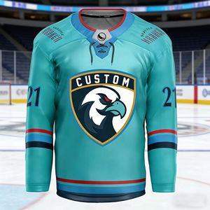 Hoge kwaliteit, verkoopbare, op maat gemaakte hockeytrui, 100% katoen, modieus ijshockeykleding, hitte-transfer bedrukt, ademend, sneldrogend - Product Image 2