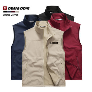 Nuovo arrivo pratico da uomo autunno Outdoor gilet <span class=keywords><strong>con</strong></span> fodera in velluto <span class=keywords><strong>con</strong></span> ricamo personalizzato <span class=keywords><strong>giacca</strong></span> gilet taglie forti - Product Image 4