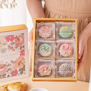IMEE luxe haute qualité <span class=keywords><strong>Madeleine</strong></span> emballage boîte gâteau lune gâteau cadeau boîte biscuits flocon <span class=keywords><strong>de</strong></span> neige croustillant pâtisserie papier boîte alimentaire pour <span class=keywords><strong>la</strong></span> <span class=keywords><strong>fête</strong></span> - Product Image 2