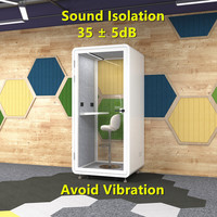 Cosses et cabines de bureau modulaires de style moderne insonorisées pour le bureau à domicile ou l'immeuble de bureaux pour les particuliers et les équipes