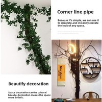 Autocollants muraux décoratifs imitation écorce d'arbre pour tuyaux, couvre-piliers, accessoires décoratifs pour tuyaux d'eau intérieurs et extérieurs, fausse écorce d'arbre