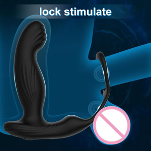 Ensemble 2-en-1 Plug Anal et <span class=keywords><strong>Anneau</strong></span> Pénien 20 Fonctions 10 Pulsations 10 Vibrations Télécommande Sans Fil – Le Choix Idéal pour les Boutiques Adultes Masculines - Product Image 1