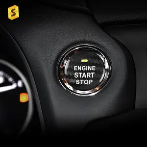 ES N-LKSS-155 Xe Nội Thất Carbon Sợi Bắt Đầu Động Cơ Stop Button Đối Với Lexus ES Là LX CT Sợi Carbon Phụ Tùng Xe Hơi