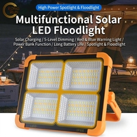 Nouveau projecteur LED portable d'extérieur rechargeable solaire haute puissance 100W IP66 ABS, projecteur à faisceau large, dimmable