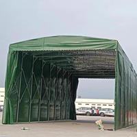 Auvent télescopique pliable de grande taille à double couche en PVC, rétractable avec roues pour abri de voiture, garage, caravane, tente