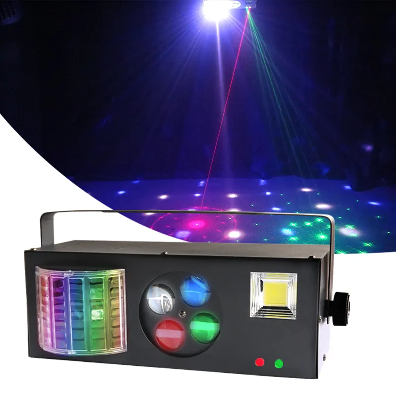 Produk Penjualan Sepuluh Teratas Cina Lampu Strobo Lampu Disko Kupu-kupu DJ Laser Gobo Proyektor 4in1 Led Pencahayaan Panggung