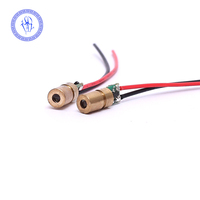 Mini tête en cuivre pour le positionnement, Module de Diode à points Laser rouge 3-5V 650nm 5mW 6mm 2 pièces