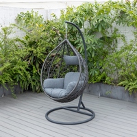 Chaise de jardin d'extérieur en osier en forme d'oeuf super confortable