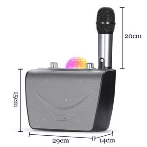 Professionnel mini portatif sans fil microphone bluetooth disco lumière changeante Lecteur Karaoké Haut-Parleur <span class=keywords><strong>pour</strong></span> Karaoké KTV - Product Image 5