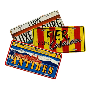 Placa de matrícula de coche de aluminio en relieve antigua y moderna personalizada <span class=keywords><strong>6</strong></span> por 12, placa de matrícula de vehículo de recuerdo decorativa - Product Image 2