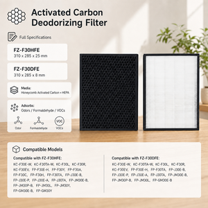 Filtro de Repuesto para Purificador de Aire Compatible con Sharp FZ-F30HFE FZ-F30DFE HEPA Carbón Activado Elimina Polvo Olor de Mascotas VOC - Product Image 5