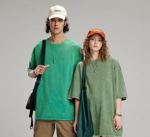 T-shirt Oversize Homme Vintage en Coton 270 g/m² Lavage Acide Épaules Tombantes – Fabricant de Streetwear Lourd - Product Image 2