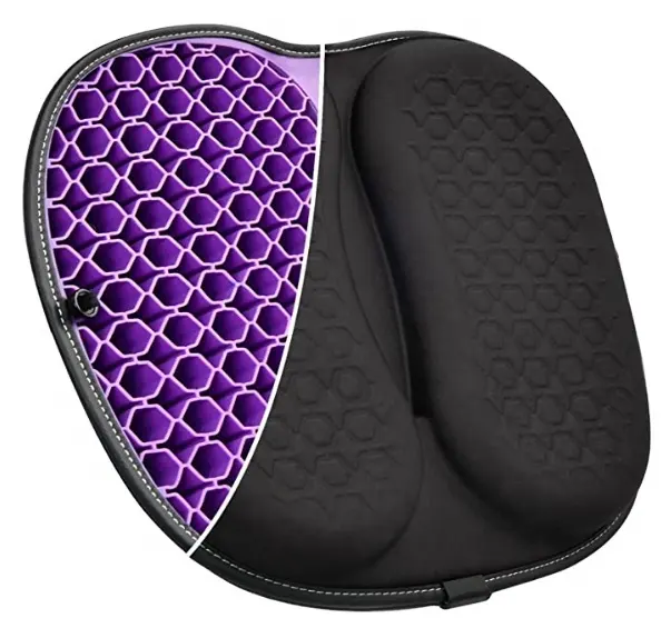 Anjuny Purple Honeycomb Structure Gel Seat Cushion for Long Sitting Car Seat Cushion and Office Chair Cushion
