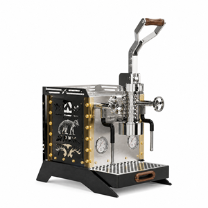 เครื่องชงกาแฟเอสเพรสโซแบบสปริงคันโยกสไตล์สตีมพังก์ ทำจากสแตนเลส 304 และไม้วอลนัท ขนาด 58 มม. สำหรับร้านกาแฟและรถเข็นขายกาแฟ - Product Image 2