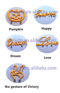 Fuente de luz creativa letra sueño feliz LED Luna Cob Led Chip filamento para decoración del hogar cumpleaños Festival regalos lámpara de noche - Product Image 6