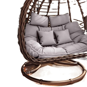 Fauteuil suspendu d'extérieur en forme de panier, berceau panoramique, chaise double suspendue pour cour, hamac nid d'oiseau pour balcon - Product Image 5