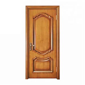 लक्जरी विला नवीनतम डिजाइन लकड़ी के दरवाजे हाथ से नक्काशी वाला सामने का दरवाजा