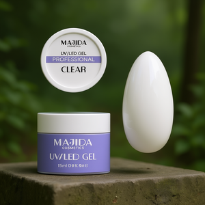Gel UV LED Transparente Majida Cosmetics 15ml, Gel Constructor Profesional - Product Image 1