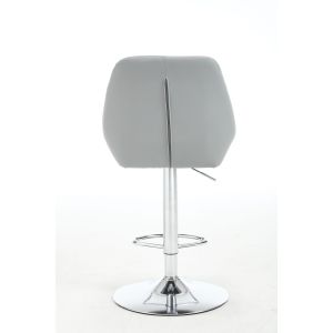 DB Juego de 2 Taburetes de Bar giratorios ajustables en altura Base de reposapiés cromada con parte superior de terciopelo Fácil aplicación para granja gris - Product Image 2