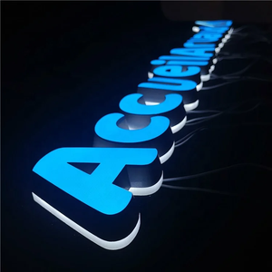 Conception de signalisation de magasin canal lumineux avant résine led acrylique 3d café magasin cour nom led lettre signe - Product Image 4