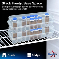 Boîte en plastique de haute qualité pour flacons, 2 compartiments, 10 ml, étui pour peptides, pour emballage de flacons de réactifs en poudre lyophilisée, vente en gros d'usine, OEM