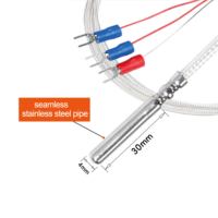 Sensor Suhu Industri Suhu Tinggi -50~200/450℃ Kabel Tahan Air Resistansi Platinum PT100 RTD