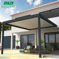 Pergola bioclimatique en aluminium sur mesure de 16x20 pieds, imperméable, motorisée, toit réglable automatiquement, design OEM, gazebo pour jardin