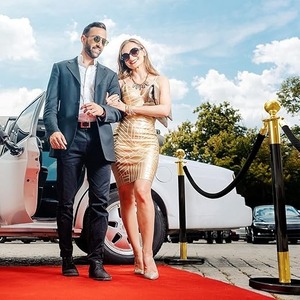 MetaRubber Stainless Steel Traffic Stand <strong>Crowd</strong> <strong>Control</strong> Queue <strong>Barrier</strong> Stanchions Red Carpet Poles Black Traffic <strong>Barriers</strong> - Product Image 6