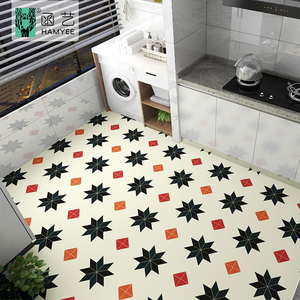 Hanyi cocina <span class=keywords><strong>baño</strong></span> Auto <span class=keywords><strong>adhesivo</strong></span> de piso de pvc etiqueta engomada del vinilo de baldosas para piso - Product Image 2