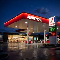 Panneau publicitaire LED moderne pour auvent de station-service, conception de signalétique haute visibilité