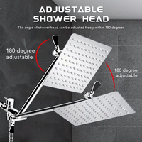 WELS - Cabezal de Ducha de Mano y Ducha de Lluvia ABS con 9 Funciones, Sistema de Ducha Dual 2 en 1, Gran Venta