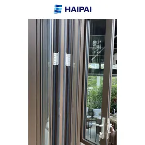 Factory Price Wholesale Aluminum Alloy Brown With Germany Accessories Polycarbonate Folding Door
