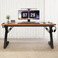 Bureau de jeu moderne ergonomique pour ordinateur de bureau à domicile avec éclairage RVB