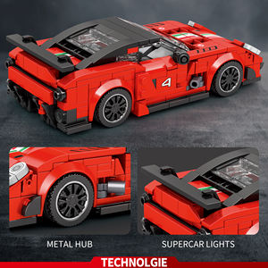 Ensembles de blocs de construction créatifs MOC - Voiture de sport modèle 1:36 Jouet éducatif STEM Ensemble d'assemblage DIY 413 pièces Briques ABS pour les enfants de 6 ans et plus - Product Image 4
