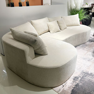 قماش مستلق قابل للانضغاط على شكل حرف <span class=keywords><strong>L</strong></span> فاخر مع إسفنجة قابلة للتحويل للشقة وغرفة المعيشة للاستخدام الداخلي - Product Image 4