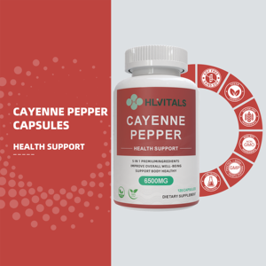 Oem Cayenne Dietary <b>Supplement</b> Capsules For Metabolism Support Cayenne Pepper Capsules 60pcs - Product Image 3