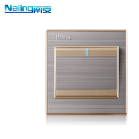 Interrupteur mural 1 bouton 1 voie en acier inoxydable, panneau champagne, usage domestique, durable, norme Bangladesh, Pakistan, Royaume-Uni, vente chaude