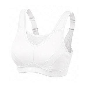 Soutien-gorge de sport dos nageur à maintien élevé pour femme avec logo frontal – Tissu doux, respirant et écologique pour l'entraînement et le fitness - Product Image 4
