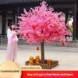 Árbol de Durazno Artificial de Plástico, Árbol de los Deseos, Decoración de Año Nuevo, Planta para Paisajismo Exterior, 1.5-3.5m - Product Image 4
